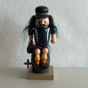 Rare Nut Cracker Sculpture from Germany Figurine - Brown and Green